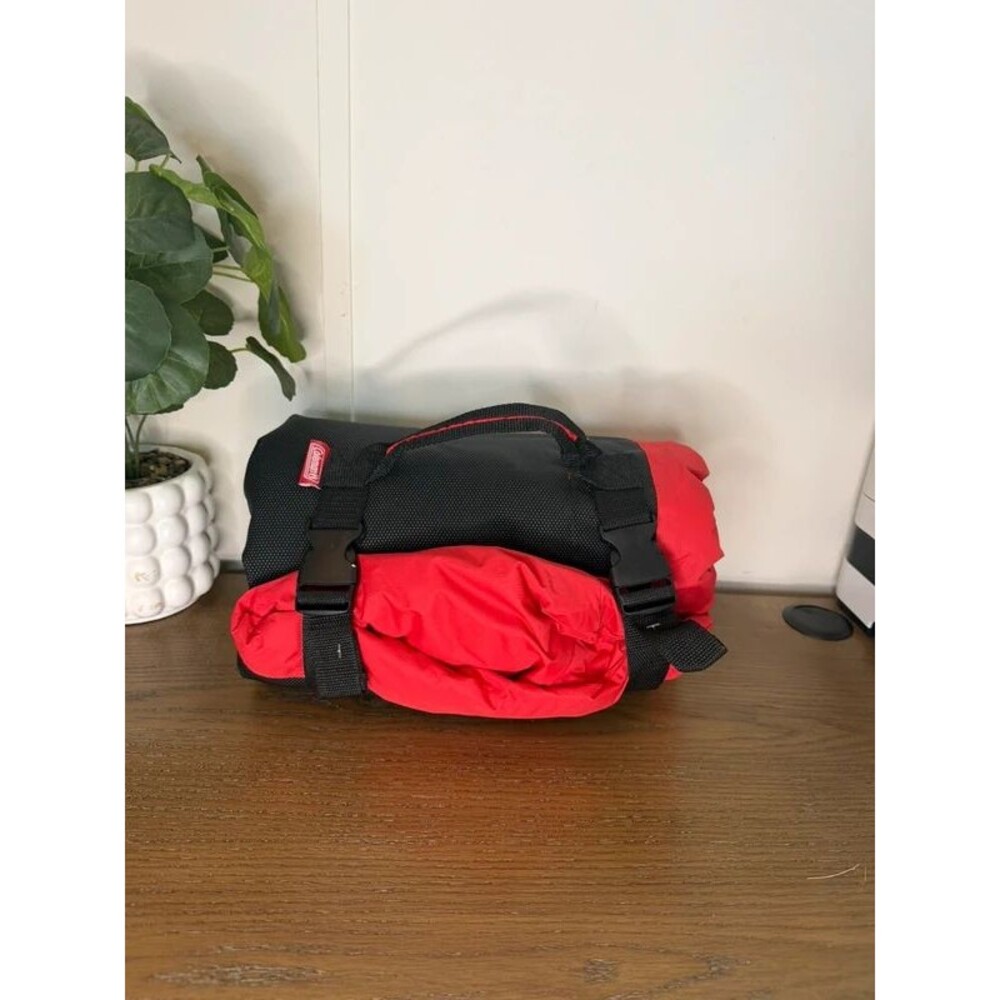 Coleman Portable Camping Dog Bed Red & Black Foldable Travel Pet Bed